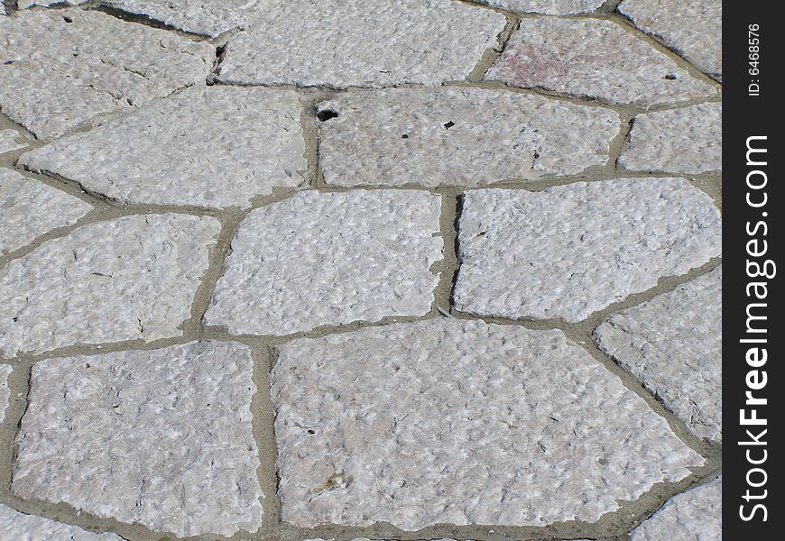 Grey Paving Stones In Random Pattens in Portugal