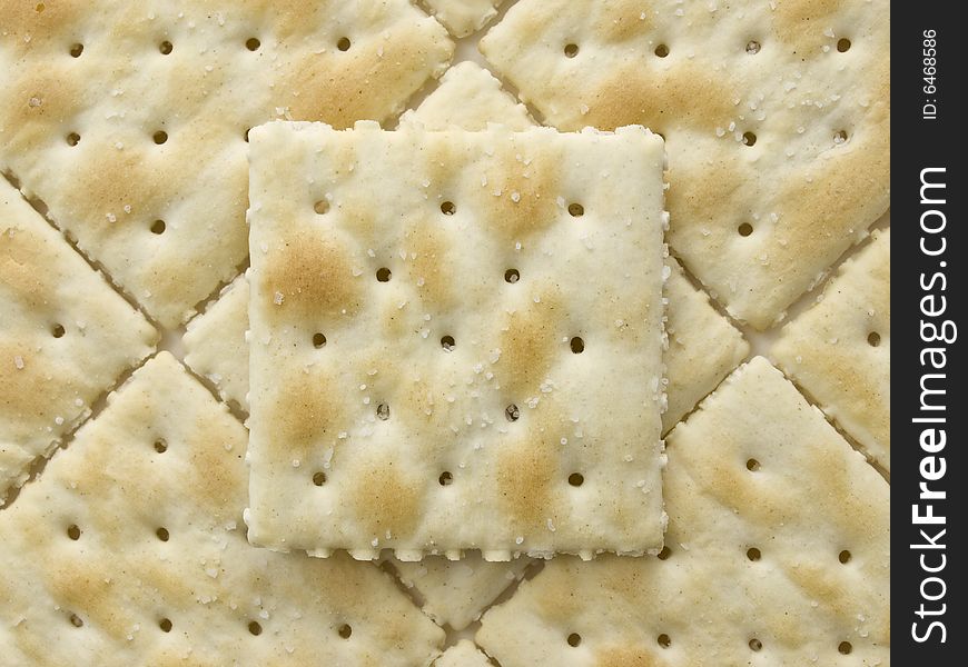 Salted Crackers in square pattern
