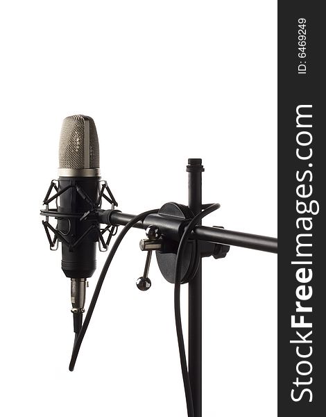 Studio microphone on a stand