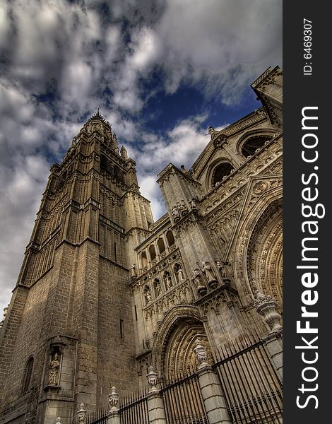 The Cathedral of Saint Mary of Toledo, also called Primate Cathedral of Toledo, Spain, seat of the Archdiocese of Toledo, is one of the three 13th century High Gothic cathedrals in Spain and is considered to be the magnum opus of the Gothic style in Spain.