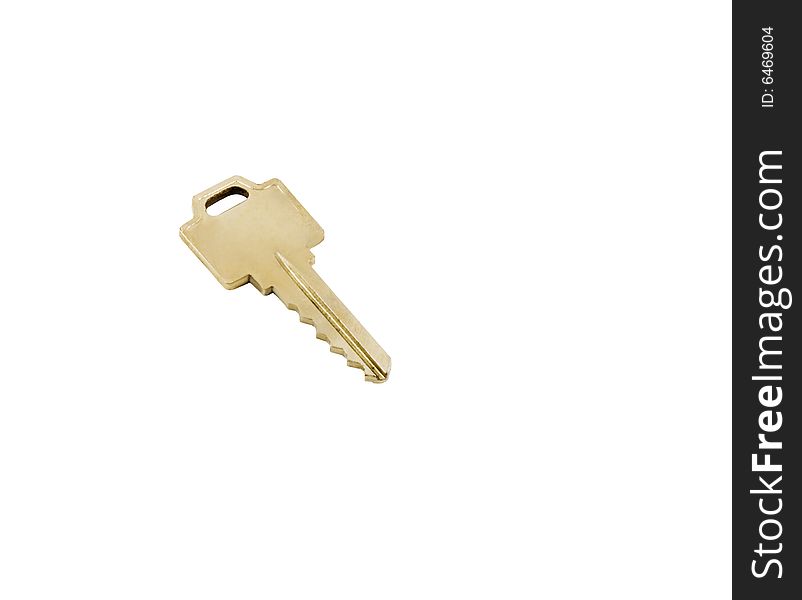 A key isolated on white with clipping path.