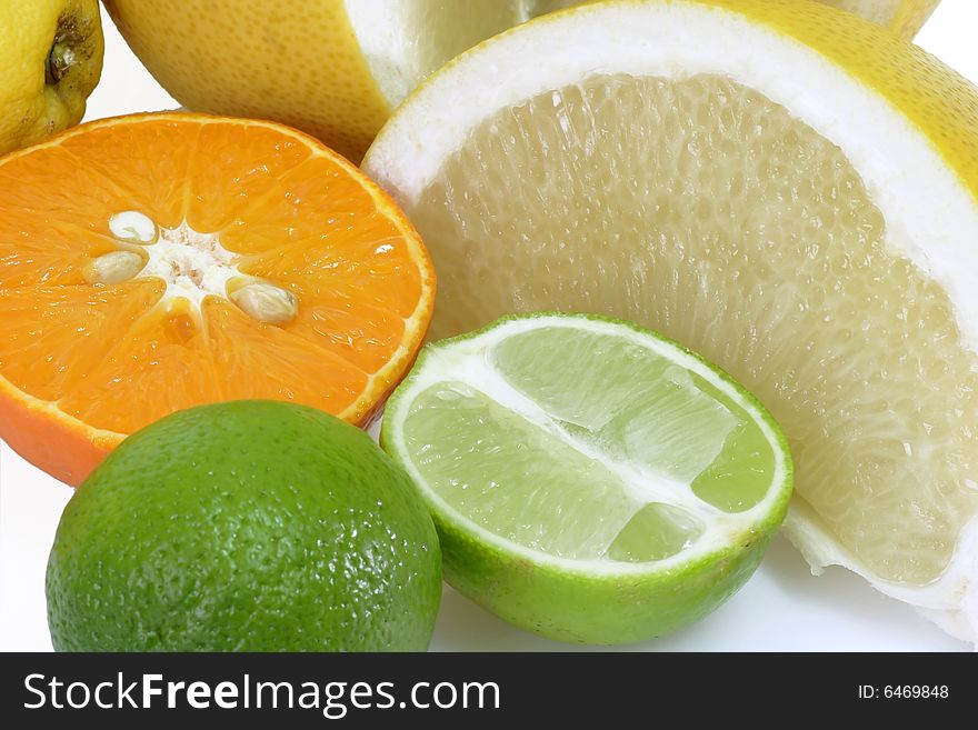 Colorful fresh and  healthy fruits on bright background. Colorful fresh and  healthy fruits on bright background