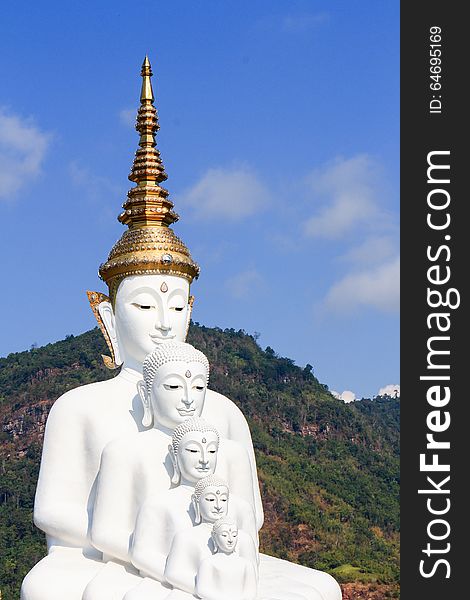 Buddha on mountain in thailand