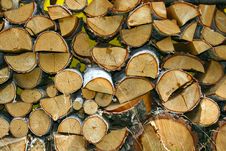 Stacked Winter Logs Stock Photography Stacked Winter Logs Stock Photography