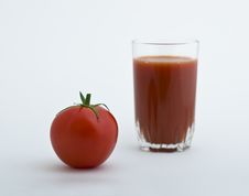 Fresh Tomato And Juice Stock Photo