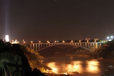 Bridge At Niagra Falls Lit Up At Night Royalty Free Stock Photo Bridge At Niagra Falls Lit Up At Night Royalty Free Stock Photo