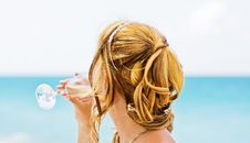 Bride Looking At The Ocean Stock Photography Bride Looking At The Ocean Stock Photography