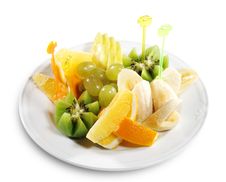 Fruit Plate Royalty Free Stock Photo Fruit Plate Royalty Free Stock Photo