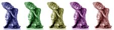 Five Buddhas Royalty Free Stock Photo Five Buddhas Royalty Free Stock Photo
