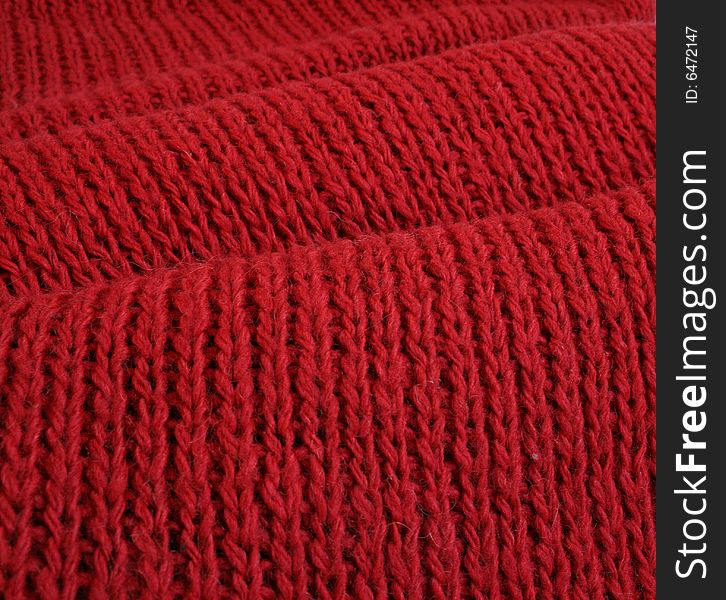 the knitted red scarf.autumn fashion