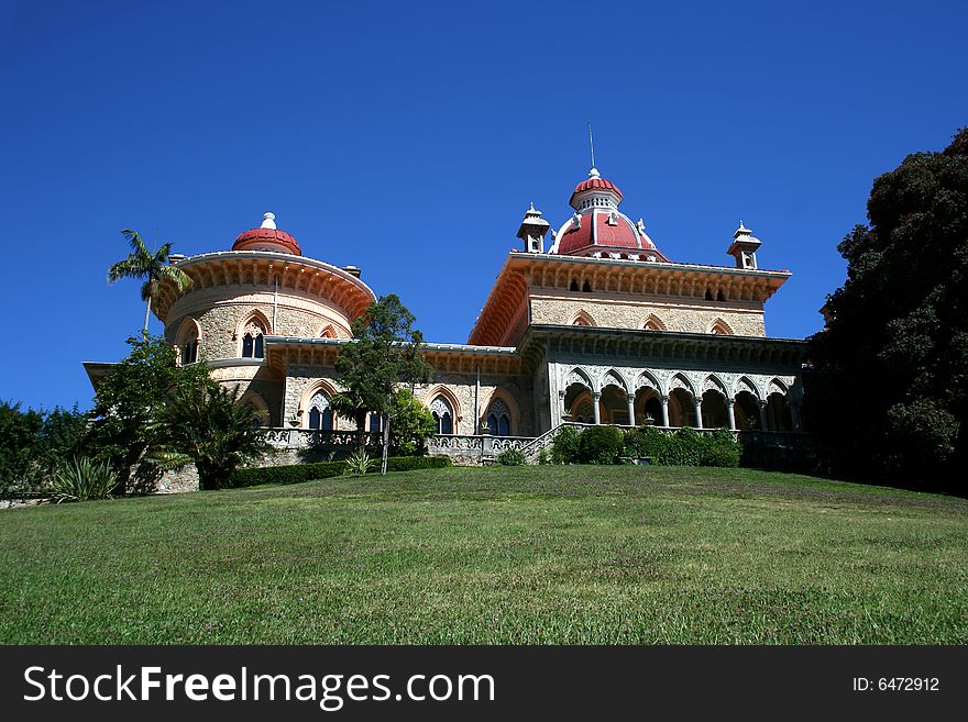 Fairy tale palace, Monserrate, Sintra, Portugal - national monument. Fairy tale palace, Monserrate, Sintra, Portugal - national monument