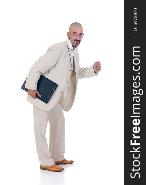 Alternative businessman formal dressed, studio shot