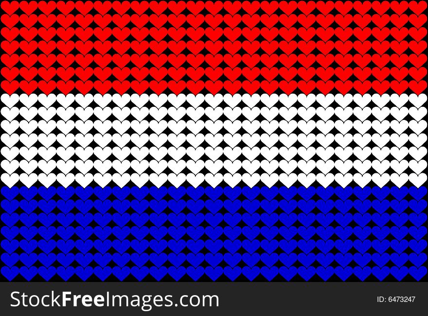 An illustration of Dutch flag. An illustration of Dutch flag