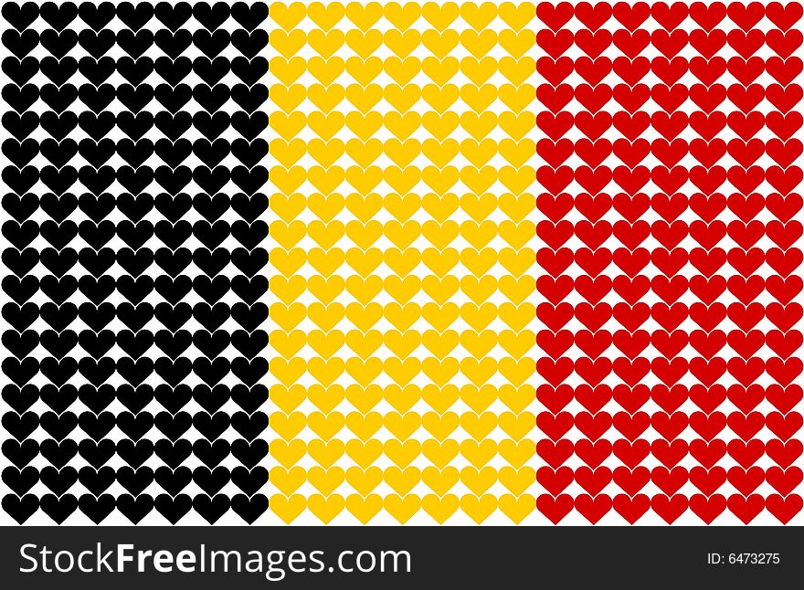 Belgium Heart Flag