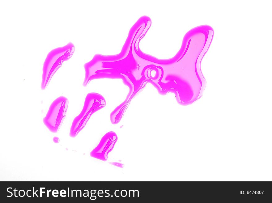 Pink Blot Of India Ink