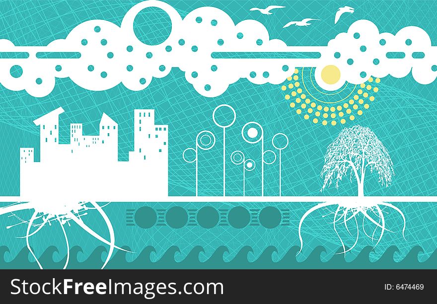 Contemporary design illustration to use as background or stand alone