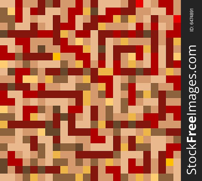 Brown-red mosaic pattern (background)