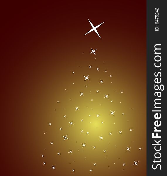 Gold christmas background, vector illustration