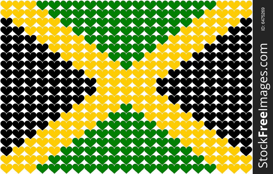 Jamaica Heart Flag