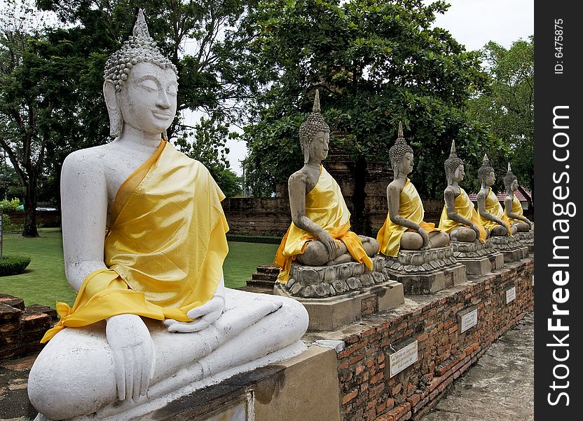 Buddha statue in Ayutthaya, Thailand, is a destination of many tourists