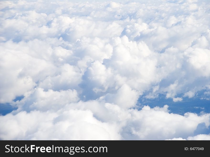 Top down view of a cloudscape. Top down view of a cloudscape