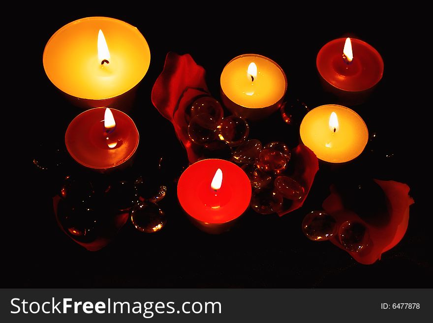 Lighted decorative candle