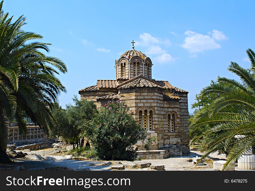 A reconstructed ortodox church on Athenian Agora