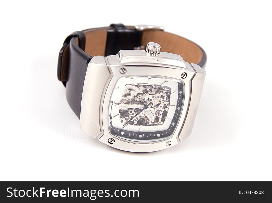 Wrist watches isolated on a white