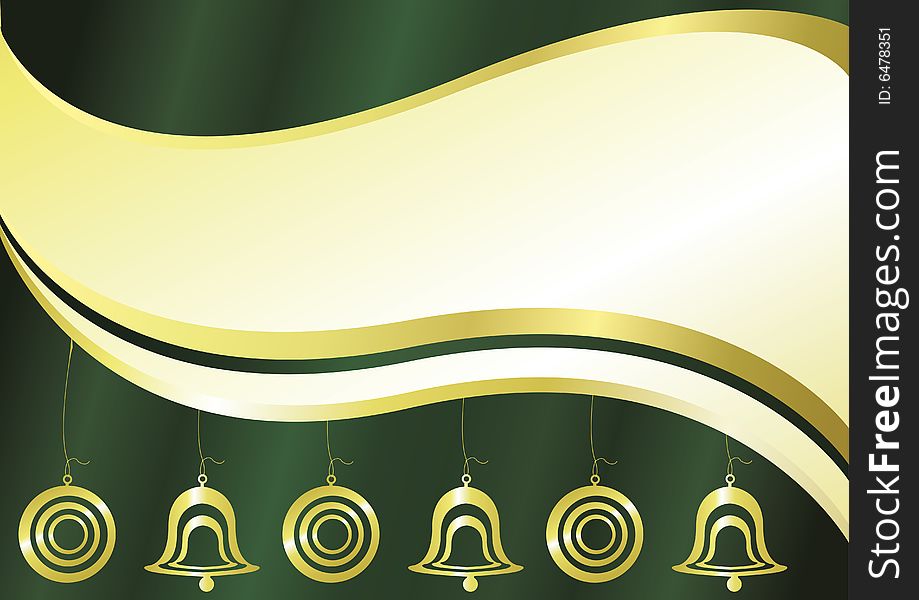 Abstract New Year's background with the stylized christmas-tree decorations
