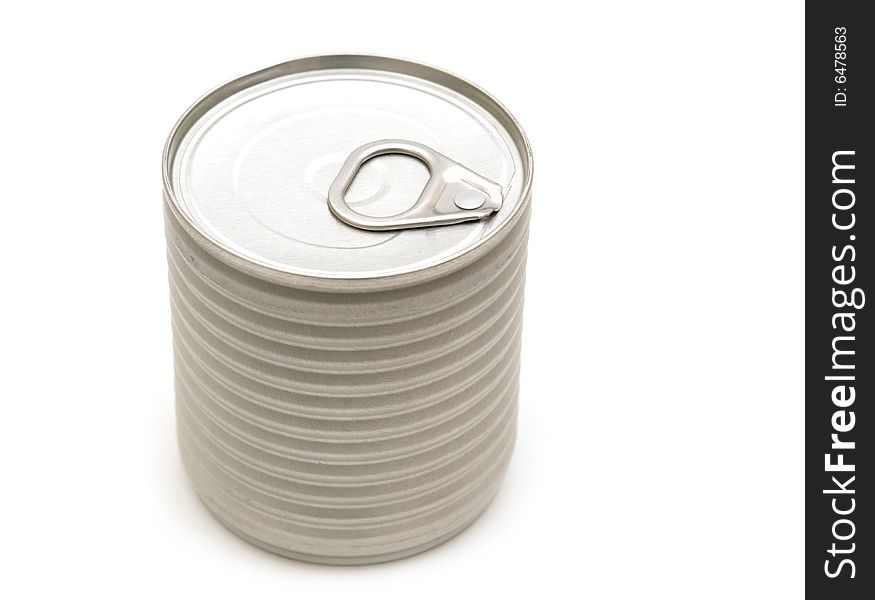 One tin on white background