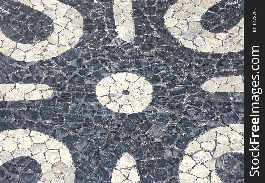 Detail of typical portuguese cobblestone pavement. Detail of typical portuguese cobblestone pavement