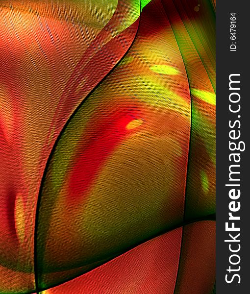 Red and green abstract illustration background