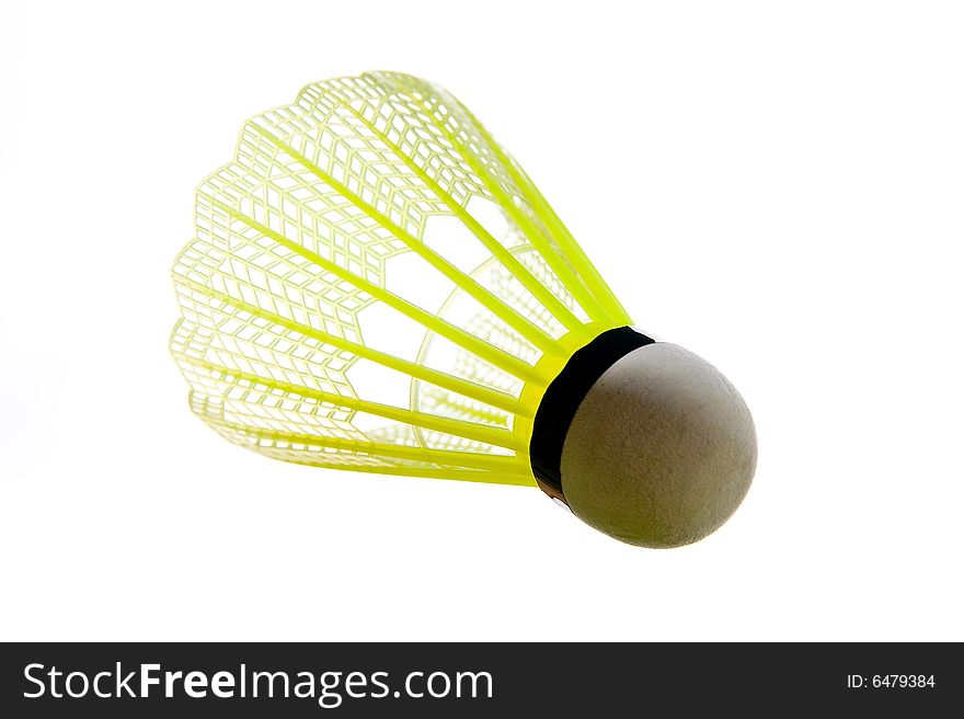 Sport inventory; flounce for the badminton, isolated