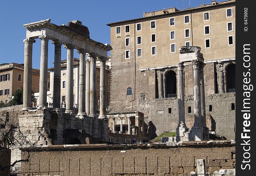 Ruins Of An Ancient Roman Forum