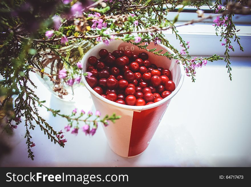 Cranberry in a glass