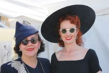 Glamorous Fifties Girls In Shades Stock Photography Glamorous Fifties Girls In Shades Stock Photography