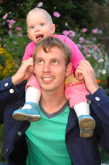 Proud Father With Daughter. Royalty Free Stock Photography Proud Father With Daughter. Royalty Free Stock Photography