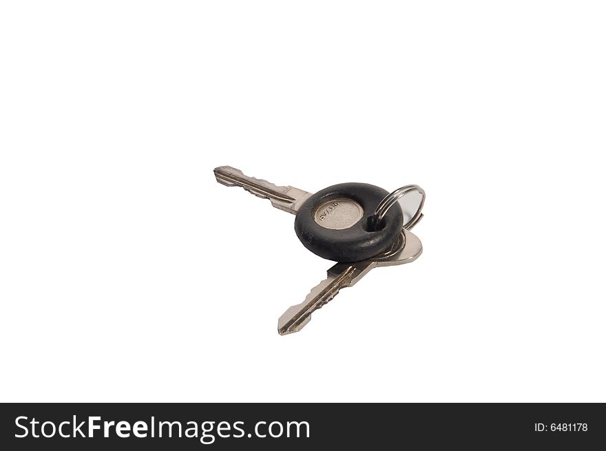 Car keys isolated on the white background