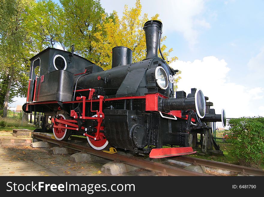 The photograph of old engines in railway museum. The photograph of old engines in railway museum