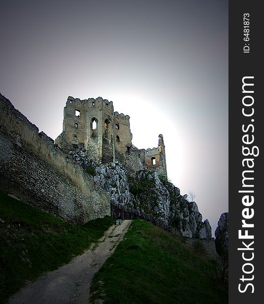 Old ruin of the Beckov castle in Slovakia. Old ruin of the Beckov castle in Slovakia.