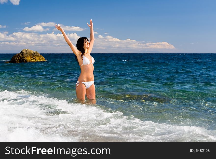 Young Woman On The Sea