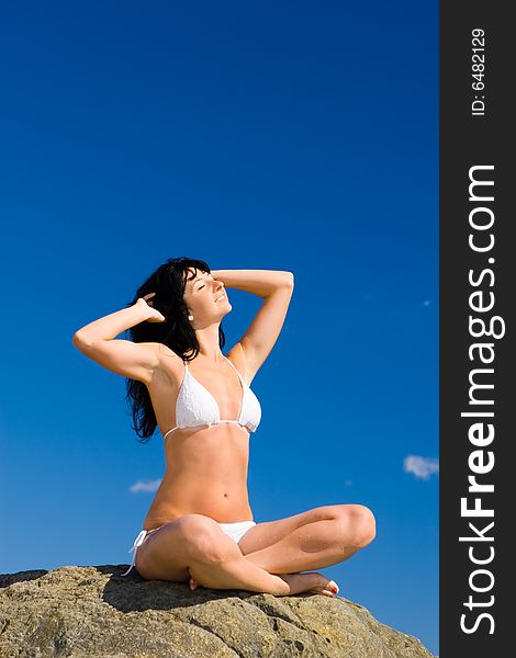 Woman relaxation in the beach