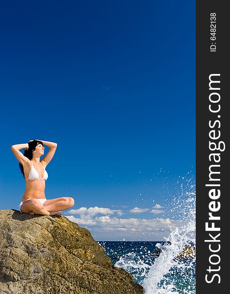 Woman Relaxation In The Beach