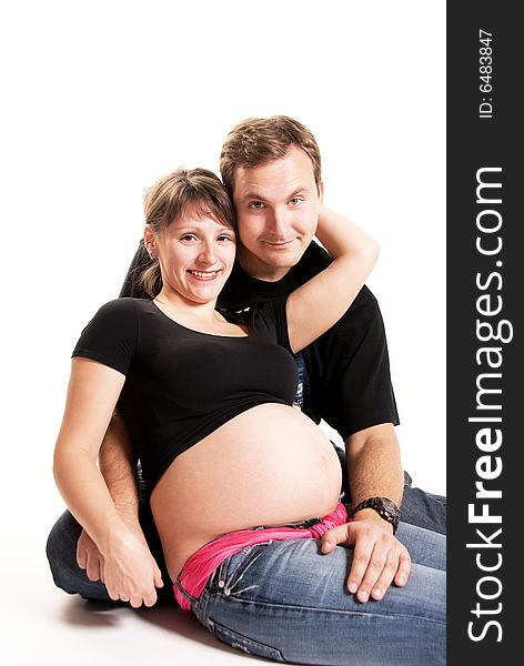 Happy Pregnant Woman And Her Husband