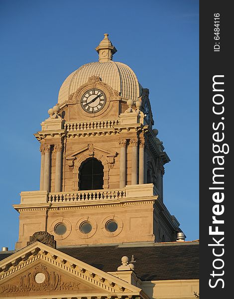 Courthouse Clocktower in Corunna, Michigan.