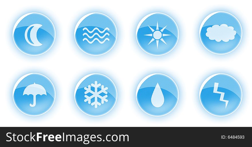 Blue nature icons