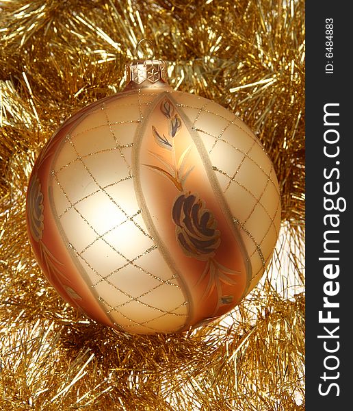 Gold christmas decoration - big bauble