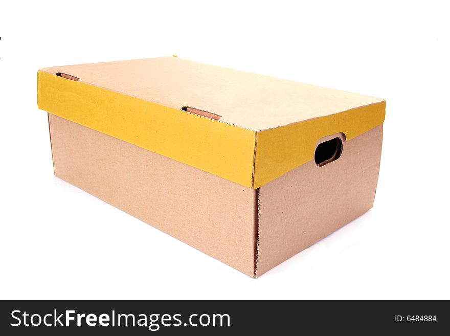 Cardboard box isolated on white background