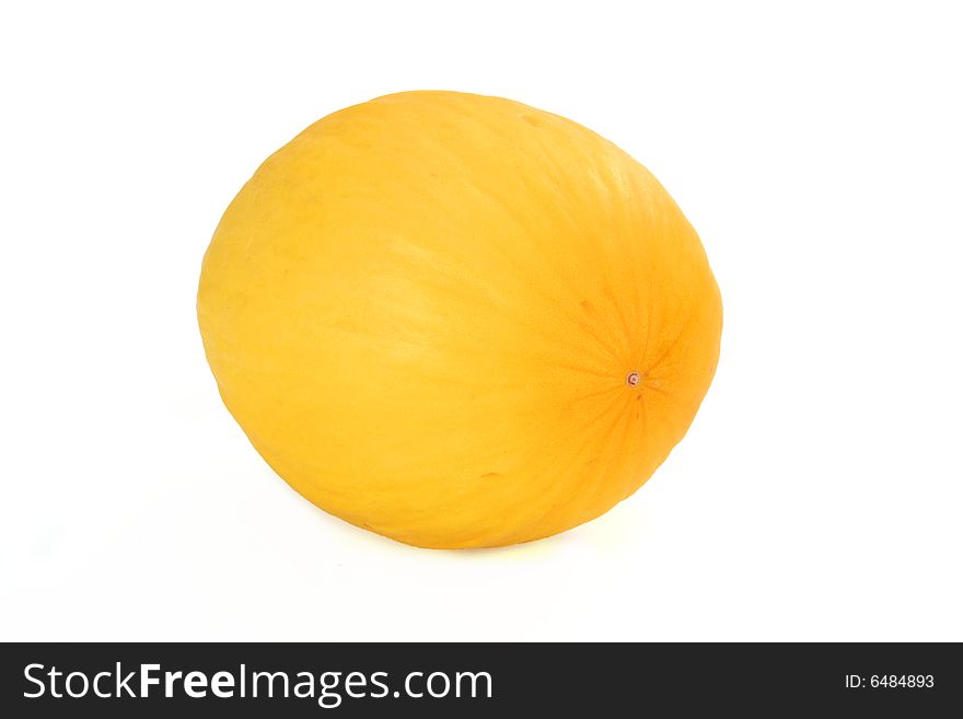 Yellow melon isolated on white background