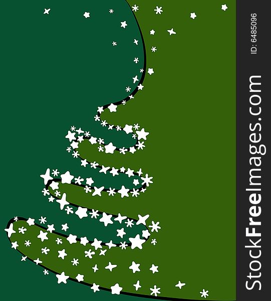 Simple Christmas illustration with a lot of stars. Simple Christmas illustration with a lot of stars